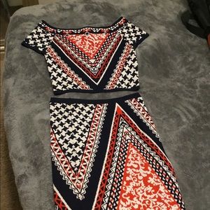 Boutique 2 piece skirt with matching crop top